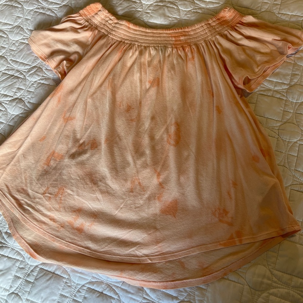 Express orange tie dye, off the shoulder shirt. Size Small